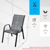 image:imageGiantex Patio Chairs Set of 2 Stackable Outdoor Dining Chairs with Breathable amp QuickDry Fabric amp Armrests for All Weather Lawn Backyard PoolsidePorch Deck 330 LBS Capacity BlueGrey