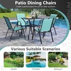 image:imageGiantex Patio Chairs Set of 2 Stackable Outdoor Dining Chairs with Breathable amp QuickDry Fabric amp Armrests for All Weather Lawn Backyard PoolsidePorch Deck 330 LBS Capacity BlueTurquoise Blue