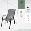 image:imageGiantex Patio Chairs Set of 2 Stackable Outdoor Dining Chairs with Breathable amp QuickDry Fabric amp Armrests for All Weather Lawn Backyard PoolsidePorch Deck 330 LBS Capacity BlueGrey