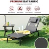 image:imageGiantex Patio Chaise Lounge Chair  Outdoor Lounge Chaise with Face Hole Detachable Head Pillows 5Position Adjustable Tanning Chair for Poolside Yard Deck Outside Sunbathing Chair 1 Black