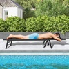 image:imageGiantex Patio Chaise Lounge Chair  Outdoor Lounge Chaise with Face Hole Detachable Head Pillows 5Position Adjustable Tanning Chair for Poolside Yard Deck Outside Sunbathing Chair 1 Black