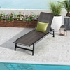 image:imageGiantex Patio Chaise Lounge Chair  Outdoor PE Rattan Recliner Chair with Wheels 5Position Adjustable Backrest Steel Frame Wicker Tanning Chair for Deck Poolside Yard Beach Sunbathing Chair12