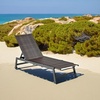 image:imageGiantex Patio Chaise Lounge Chair  Outdoor PE Rattan Recliner Chair with Wheels 5Position Adjustable Backrest Steel Frame Wicker Tanning Chair for Deck Poolside Yard Beach Sunbathing Chair11
