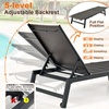 image:imageGiantex Patio Chaise Lounge Chair  Outdoor PE Rattan Recliner Chair with Wheels 5Position Adjustable Backrest Steel Frame Wicker Tanning Chair for Deck Poolside Yard Beach Sunbathing Chair11