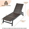 image:imageGiantex Patio Chaise Lounge Chair  Outdoor PE Rattan Recliner Chair with Wheels 5Position Adjustable Backrest Steel Frame Wicker Tanning Chair for Deck Poolside Yard Beach Sunbathing Chair11
