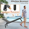 image:imageGiantex Patio Chaise Lounge Chair  Outdoor PE Rattan Recliner Chair with Wheels 5Position Adjustable Backrest Steel Frame Wicker Tanning Chair for Deck Poolside Yard Beach Sunbathing Chair12