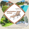 image:imageGiantex Patio Chaise Lounge Chair Outdoor Beach Chair with Adjustable Canopy Cupholder 5Level Backrest Metal Frame Sunbathing Lounger for Tanning Outside Poolside Yard Lawn BrownBrown