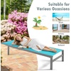 image:imageGiantex Patio Chaise Lounge Chair Outdoor Sunbathing Chair Lawn Reclining Lounger with 6 Adjustable Position Aluminium Frame Outside Tanning Chairs for DeckYard Pool Lounge Chairs 1 TurquoiseTurquoise