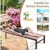 image:imageGiantex Patio Chaise Lounge Chair Outdoor Sunbathing Chair Lawn Reclining Lounger with 6 Adjustable Position Aluminium Frame Outside Tanning Chairs for DeckYard Pool Lounge Chairs 1 TurquoiseBrown