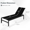 image:imageGiantex Patio Chaise Lounge Chair Outdoor Sunbathing Chair Lawn Reclining Lounger with 6 Adjustable Position Aluminium Frame Outside Tanning Chairs for DeckYard Pool Lounge Chairs 1 TurquoiseBlack