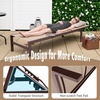 image:imageGiantex Patio Chaise Lounge Chair Outdoor Sunbathing Chair Lawn Reclining Lounger with 6 Adjustable Position Aluminium Frame Outside Tanning Chairs for DeckYard Pool Lounge Chairs 1 TurquoiseBrown