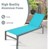 image:imageGiantex Patio Chaise Lounge Chair Outdoor Sunbathing Chair Lawn Reclining Lounger with 6 Adjustable Position Aluminium Frame Outside Tanning Chairs for DeckYard Pool Lounge Chairs 1 TurquoiseTurquoise