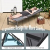image:imageGiantex Patio Chaise Lounge Chair Outdoor Sunbathing Chair Lawn Reclining Lounger with 6 Adjustable Position Aluminium Frame Outside Tanning Chairs for DeckYard Pool Lounge Chairs 1 TurquoiseGrey