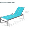 image:imageGiantex Patio Chaise Lounge Chair Outdoor Sunbathing Chair Lawn Reclining Lounger with 6 Adjustable Position Aluminium Frame Outside Tanning Chairs for DeckYard Pool Lounge Chairs 1 TurquoiseTurquoise