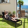 image:imageGiantex Patio Chaise Lounge Chair Outdoor Sunbathing Chair Lawn Reclining Lounger with 6 Adjustable Position Aluminium Frame Outside Tanning Chairs for DeckYard Pool Lounge Chairs 1 TurquoiseBlack