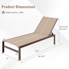 image:imageGiantex Patio Chaise Lounge Chair Outdoor Sunbathing Chair Lawn Reclining Lounger with 6 Adjustable Position Aluminium Frame Outside Tanning Chairs for DeckYard Pool Lounge Chairs 1 TurquoiseBrown
