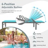 image:imageGiantex Patio Chaise Lounge Chair Outdoor Sunbathing Chair Lawn Reclining Lounger with 6 Adjustable Position Aluminium Frame Outside Tanning Chairs for DeckYard Pool Lounge Chairs 1 TurquoiseTurquoise