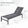 image:imageGiantex Patio Chaise Lounge Chair Outdoor Sunbathing Chair Lawn Reclining Lounger with 6 Adjustable Position Aluminium Frame Outside Tanning Chairs for DeckYard Pool Lounge Chairs 1 TurquoiseGrey