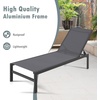 image:imageGiantex Patio Chaise Lounge Chair Outdoor Sunbathing Chair Lawn Reclining Lounger with 6 Adjustable Position Aluminium Frame Outside Tanning Chairs for DeckYard Pool Lounge Chairs 1 TurquoiseGrey