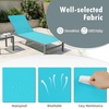 image:imageGiantex Patio Chaise Lounge Chair Outdoor Sunbathing Chair Lawn Reclining Lounger with 6 Adjustable Position Aluminium Frame Outside Tanning Chairs for DeckYard Pool Lounge Chairs 1 TurquoiseTurquoise