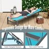 image:imageGiantex Patio Chaise Lounge Chair Outdoor Sunbathing Chair Lawn Reclining Lounger with 6 Adjustable Position Aluminium Frame Outside Tanning Chairs for DeckYard Pool Lounge Chairs 1 TurquoiseTurquoise