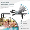 image:imageGiantex Patio Chaise Lounge Chair Outdoor Sunbathing Chair Lawn Reclining Lounger with 6 Adjustable Position Aluminium Frame Outside Tanning Chairs for DeckYard Pool Lounge Chairs 1 TurquoiseGrey