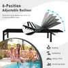 image:imageGiantex Patio Chaise Lounge Chair Outdoor Sunbathing Chair Lawn Reclining Lounger with 6 Adjustable Position Aluminium Frame Outside Tanning Chairs for DeckYard Pool Lounge Chairs 1 TurquoiseBlack