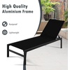 image:imageGiantex Patio Chaise Lounge Chair Outdoor Sunbathing Chair Lawn Reclining Lounger with 6 Adjustable Position Aluminium Frame Outside Tanning Chairs for DeckYard Pool Lounge Chairs 1 TurquoiseBlack