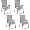 image:imageGiantex Patio Folding Chairs Set of 2 Portable Outdoor Dining Chairs with Rustproof Metal Frame for Lawn Front Porch Deck Garden Backyard Camping WhiteGrey