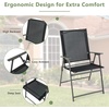 image:imageGiantex Patio Folding Chairs Set of 2 Portable Outdoor Dining Chairs with Rustproof Metal Frame for Lawn Front Porch Deck Garden Backyard Camping WhiteBlack