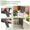image:imageGiantex Patio Folding Chairs Set of 2 Portable Outdoor Dining Chairs with Rustproof Metal Frame for Lawn Front Porch Deck Garden Backyard Camping WhiteBlack