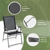 image:imageGiantex Patio Folding Chairs Set of 2 Portable Outdoor Dining Chairs with Rustproof Metal Frame for Lawn Front Porch Deck Garden Backyard Camping WhiteBlack