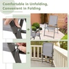 image:imageGiantex Patio Folding Chairs Set of 2 Portable Outdoor Dining Chairs with Rustproof Metal Frame for Lawn Front Porch Deck Garden Backyard Camping WhiteGrey