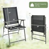 image:imageGiantex Patio Folding Chairs Set of 2 Portable Outdoor Dining Chairs with Rustproof Metal Frame for Lawn Front Porch Deck Garden Backyard Camping WhiteBlack