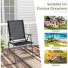 image:imageGiantex Patio Folding Chairs Set of 2 Portable Outdoor Dining Chairs with Rustproof Metal Frame for Lawn Front Porch Deck Garden Backyard Camping WhiteBlack