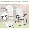 image:imageGiantex Patio Folding Chairs Set of 2 Portable Outdoor Dining Chairs with Rustproof Metal Frame for Lawn Front Porch Deck Garden Backyard Camping WhiteWhite