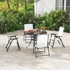 image:imageGiantex Patio Folding Chairs Set of 2 Portable Outdoor Dining Chairs with Rustproof Metal Frame for Lawn Front Porch Deck Garden Backyard Camping WhiteWhite