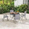image:imageGiantex Patio Folding Chairs Set of 2 Portable Outdoor Dining Chairs with Rustproof Metal Frame for Lawn Front Porch Deck Garden Backyard Camping WhiteGrey