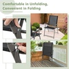 image:imageGiantex Patio Folding Chairs Set of 2 Portable Outdoor Dining Chairs with Rustproof Metal Frame for Lawn Front Porch Deck Garden Backyard Camping WhiteBlack