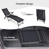 image:imageGiantex Patio Lounge Chair Foldable Chaise Lounger Outdoor Sunbathing Chair W 5Position Backrest 2Position Footrest Steel Frame Portable Recliner for Yard Lawn Tanning Pool Chairs 1 BrownBlack