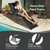 image:imageGiantex Patio Lounge Chair Foldable Chaise Lounger Outdoor Sunbathing Chair W 5Position Backrest 2Position Footrest Steel Frame Portable Recliner for Yard Lawn Tanning Pool Chairs 1 BrownBlack
