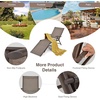 image:imageGiantex Patio Lounge Chair Foldable Chaise Lounger Outdoor Sunbathing Chair W 5Position Backrest 2Position Footrest Steel Frame Portable Recliner for Yard Lawn Tanning Pool Chairs 1 BrownBrown