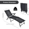 image:imageGiantex Patio Lounge Chair Foldable Chaise Lounger Outdoor Sunbathing Chair W 5Position Backrest 2Position Footrest Steel Frame Portable Recliner for Yard Lawn Tanning Pool Chairs 1 BrownBlack
