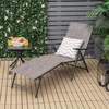 image:imageGiantex Patio Lounge Chair Foldable Chaise Lounger Outdoor Sunbathing Chair W 5Position Backrest 2Position Footrest Steel Frame Portable Recliner for Yard Lawn Tanning Pool Chairs 1 BrownGrey