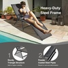 image:imageGiantex Patio Lounge Chair Foldable Chaise Lounger Outdoor Sunbathing Chair W 5Position Backrest 2Position Footrest Steel Frame Portable Recliner for Yard Lawn Tanning Pool Chairs 1 BrownGrey