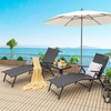 image:imageGiantex Patio Lounge Chair Foldable Chaise Lounger Outdoor Sunbathing Chair W 5Position Backrest 2Position Footrest Steel Frame Portable Recliner for Yard Lawn Tanning Pool Chairs 1 BrownBlack