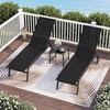 image:imageGiantex Patio Lounge Chair with Wheels Sun Tanning Chair with Adjustable 6Position Backrest Breathable Seat Fabric HeavyDuty Metal FrameOutdoor Pool Lounger for Backyard Beach 1BlackBlack