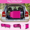 image:imageGiantex Patio Lounge Chairs for Outside  Folding Tanning Chair wHeadrest 4 Adjustable Positions Side Pocket Outdoor Chaise Lounge for Camping Pool Sunbathing Beach Chair PinkPink