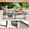 image:imageGiantex Patio Lounge Chairs for Outside  Folding Tanning Chair wHeadrest 4 Adjustable Positions Side Pocket Outdoor Chaise Lounge for Camping Pool Sunbathing Beach Chair PinkGrey