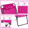 image:imageGiantex Patio Lounge Chairs for Outside  Folding Tanning Chair wHeadrest 4 Adjustable Positions Side Pocket Outdoor Chaise Lounge for Camping Pool Sunbathing Beach Chair PinkPink